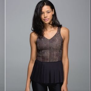 Lululemon City Tank Golden Goddess Cashew Multi/Black Size 6